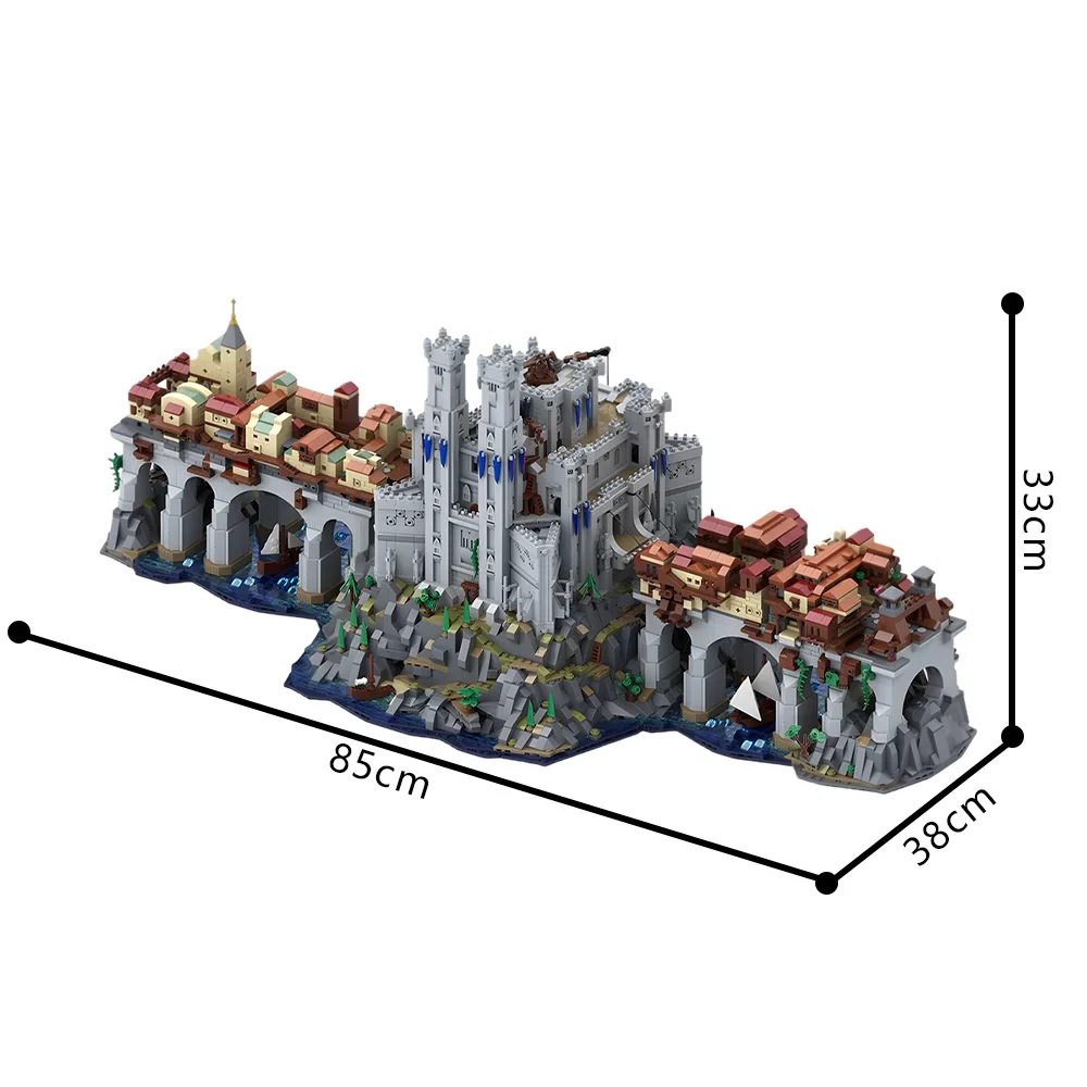 MOC Wyrm の交差点ビルディングブロックセットドラゴ​​ン城ハイブリッジハウス建設レンガ DIY 子供知育玩具大人のギフト