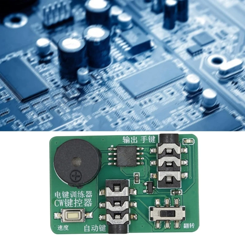 MultiFunctional CW Keyer Manual Morse Key Trainer Supports Automatic And Manual Key For Efficient Morse Code Use R58F