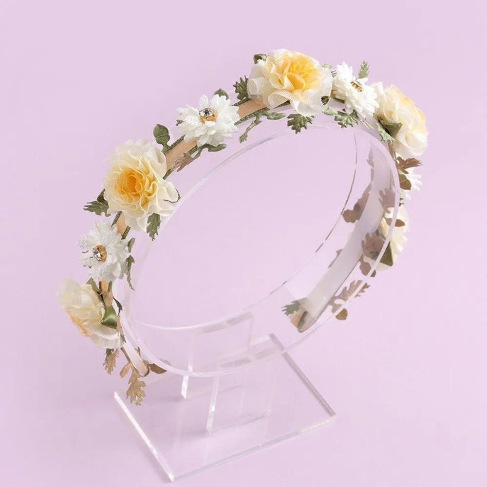 Spring-Summer ' Floral Headbands Non-slip Sweet Fresh Style Floral Hairbands 3D Realistic Flowers Hair Hoop Hair-friendly