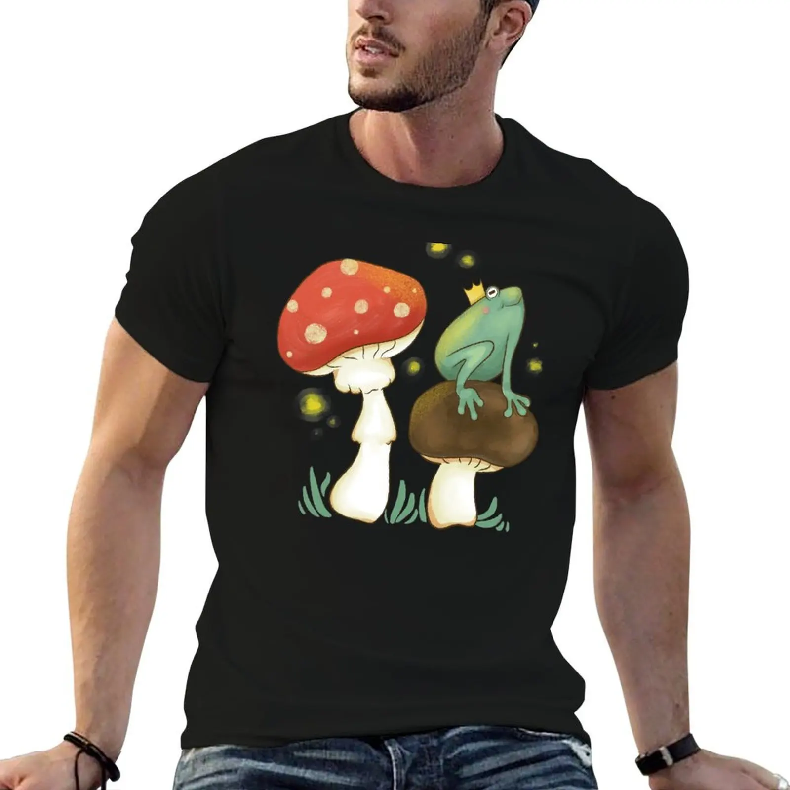 Firefly Frog Prince Of The Mushrooms T-Shirt Personalized t-shirt topping Men's clothing