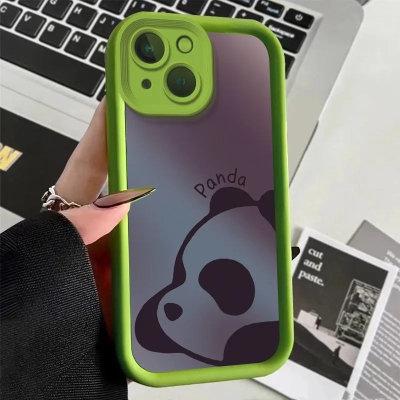 Sky ladder painted colorful panda phone case For iPhone 11 12 13 14 15 pro max