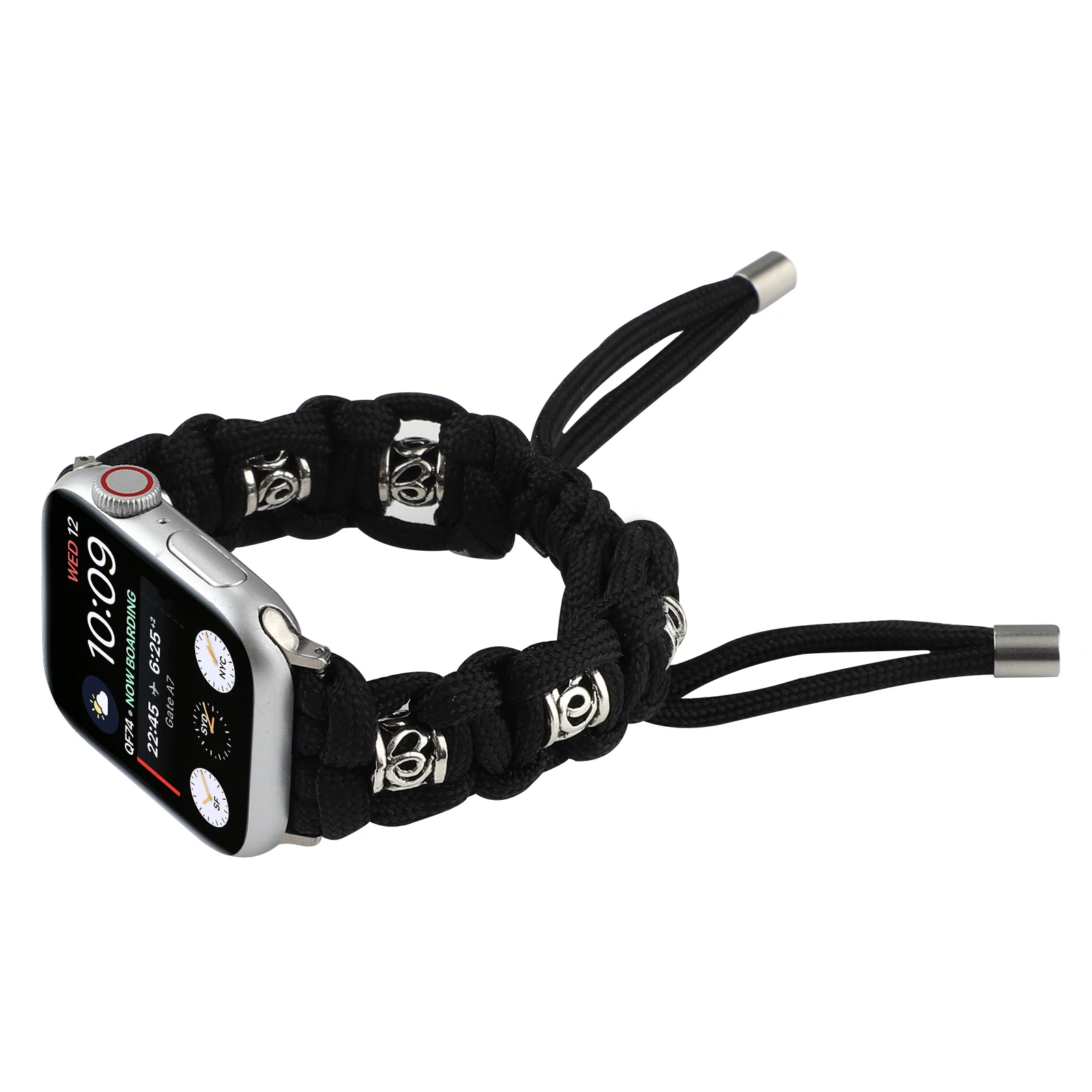 Correa de nailon para Apple Watch Band Hardware Interspersed Iwatch 87654321 SE Ultra tejido a mano 38 40 41 42 44 45 49 mm hombres y mujeres