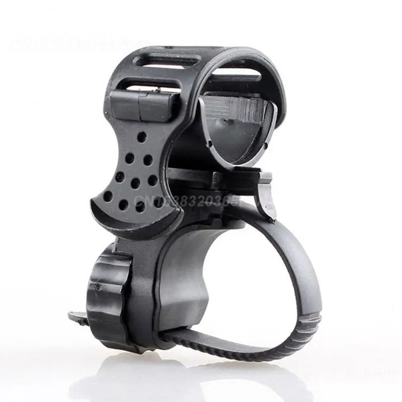 Bike Flashlight Clip Bicycle Front Light Mount Holder Rotatable Flashlight Bracket Adjustable Cycling Lamp Stand Accessories