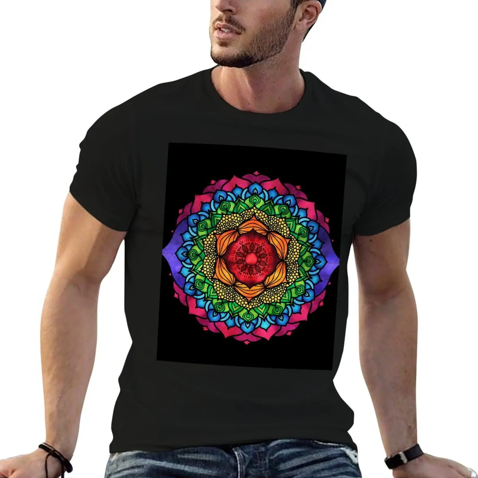 7 Chakra Mandala – 01 BBG T-Shirt anime figures oversizeds clothing for men