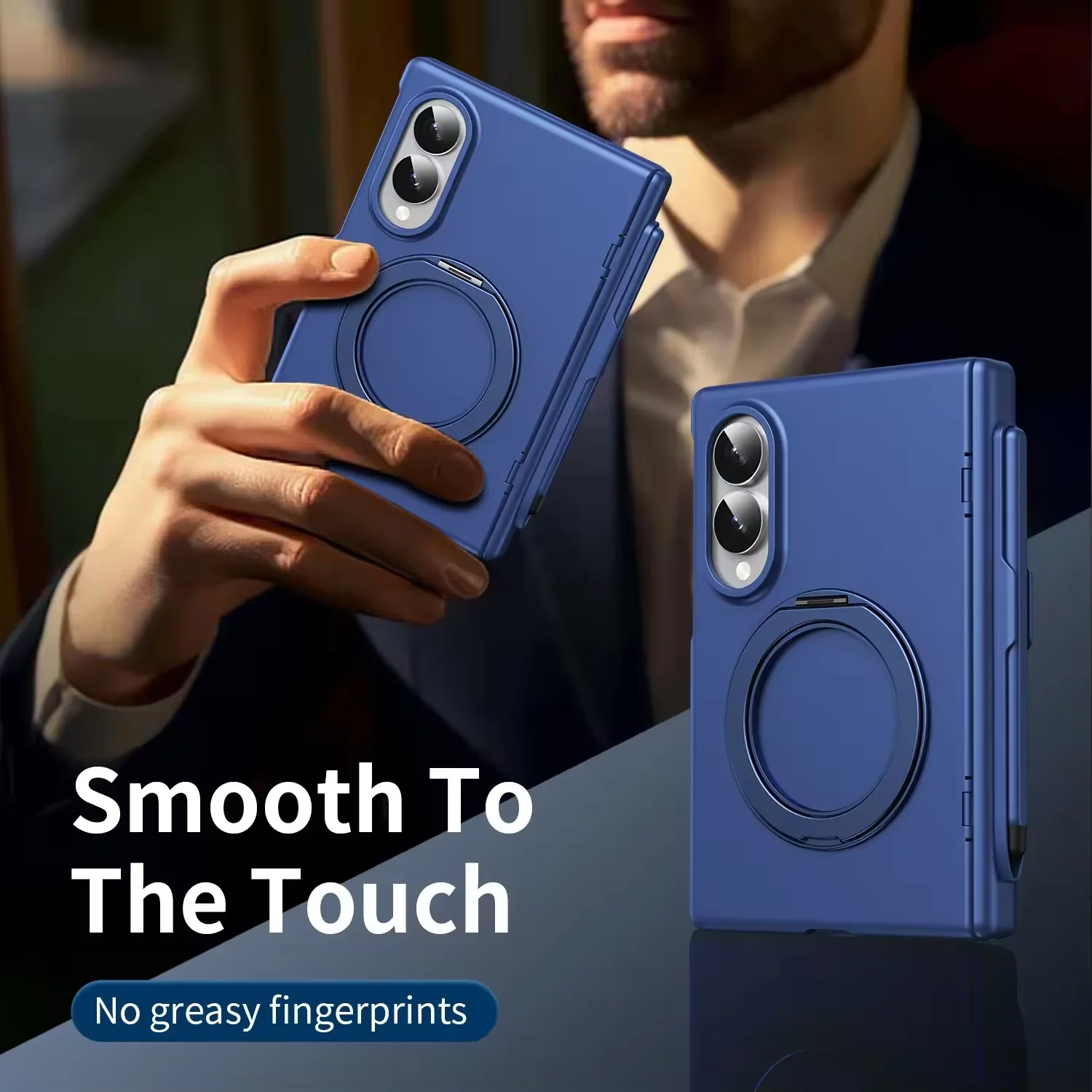 360 Rotating Magnetic Bracket Shell Film Integrated Case For Samsung Z Fold 8 Wide 8ultra 7 6 5 4 3 Shockproof For Magsafe Cover