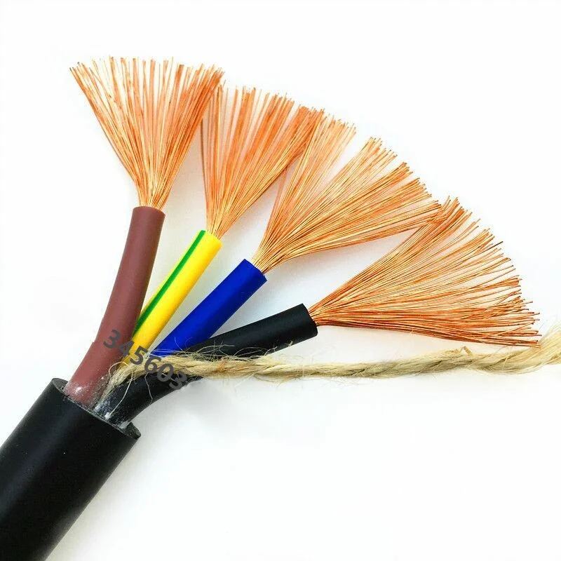 سلك وكابل كهربائي نحاسي 5 متر RVV 2/3/4/5 Core 0.5/0.75/1/1.5/2.5 مم سلك مغلف لخط الطاقة #3
