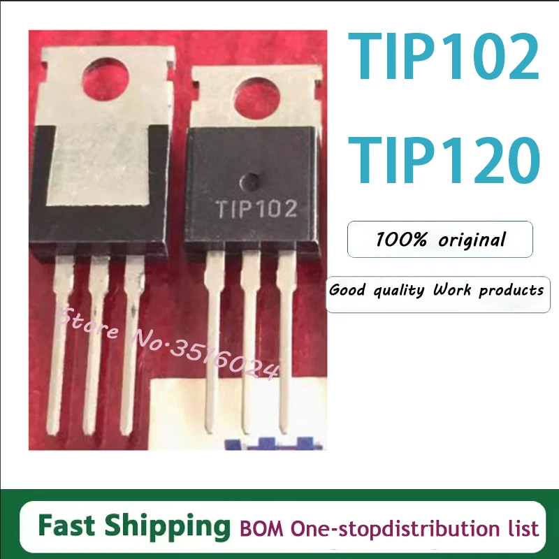 10PCS - 10Pairs New Imported Original TIP102 T1P102 TIP107 T1P107 TO-220