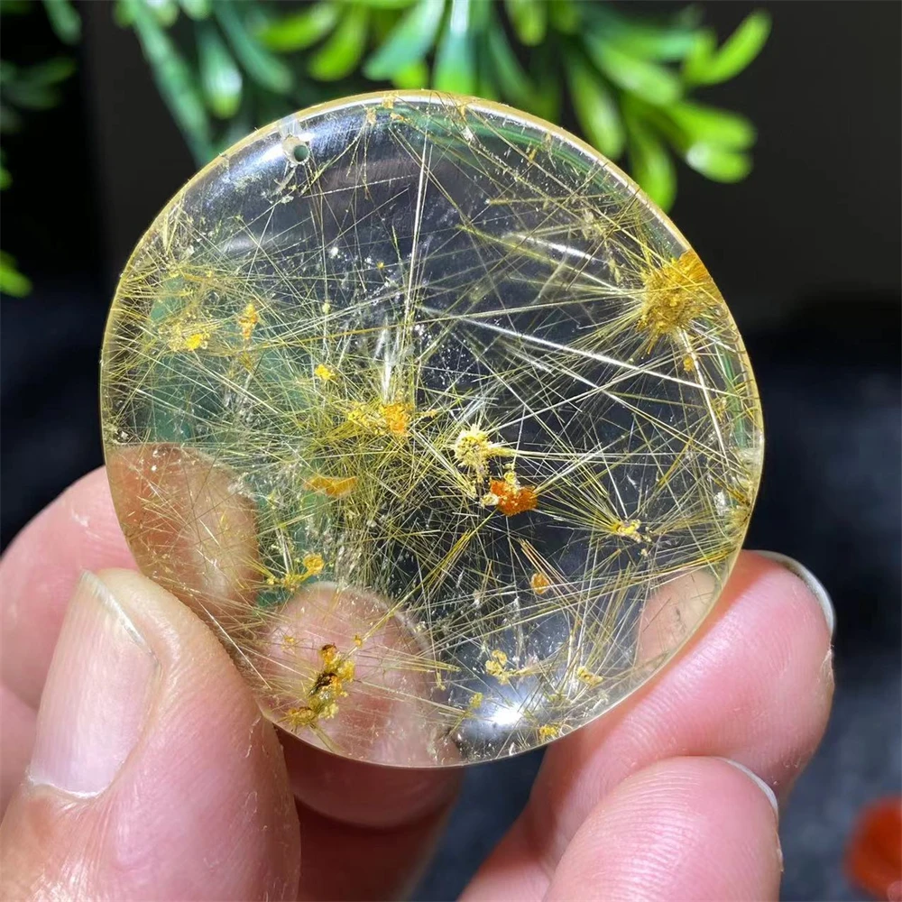 Natural Pendent Crystal Rutile Gold Baby Quartz Stone Gemstones Mini Quality Healing Reiki Minerals Beauty Home Decoration