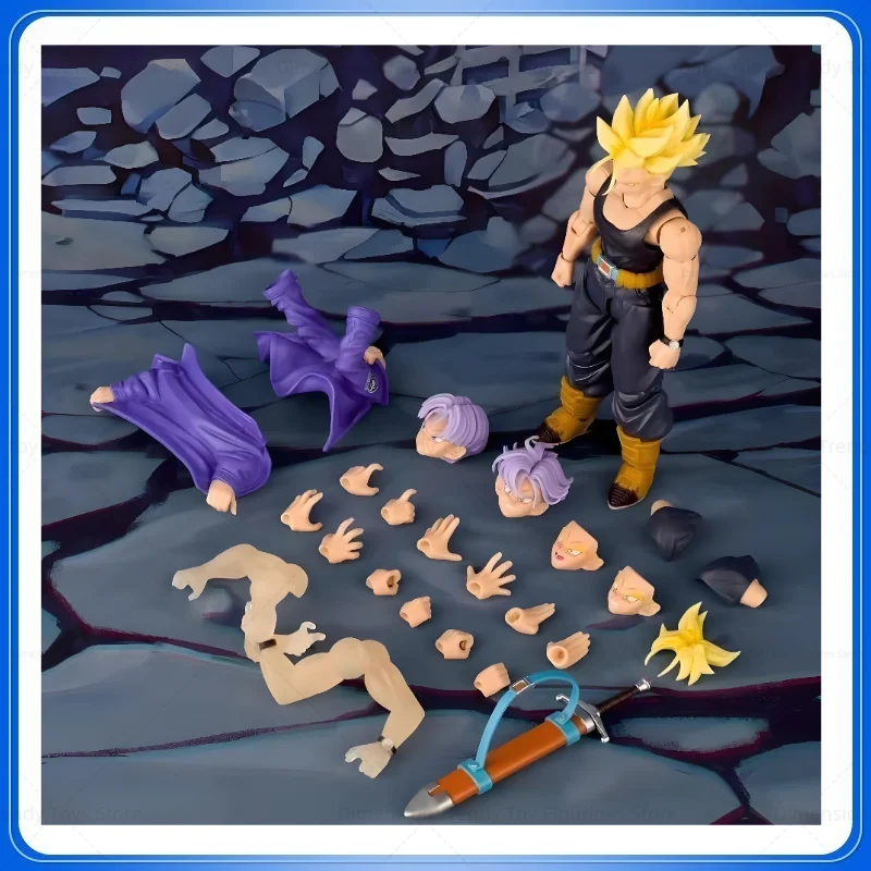 

In Stock Demoniacal Fit Anime Dragon Ball Super Saiyan The Coming One Free The Future Trunks Action Figure Model Toys Gift DT