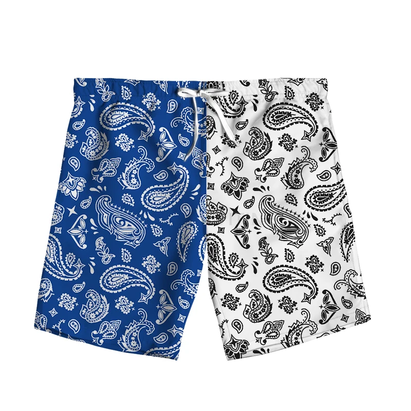 New 3D Printing Bandana Fashion Men Women Tracksuits Crewneck Hip Hop Shorts Plus Size S-7XL  Basketball Shorts