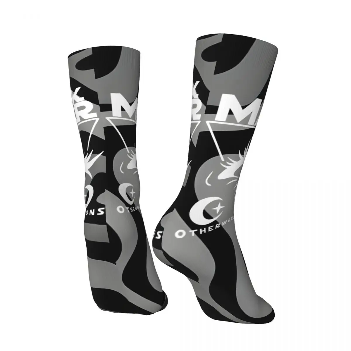 Crazy compression Dark Matter Studio Official Logo Sock for Men Harajuku Pearl Jam Quality Pattern Crew Sock Novelty