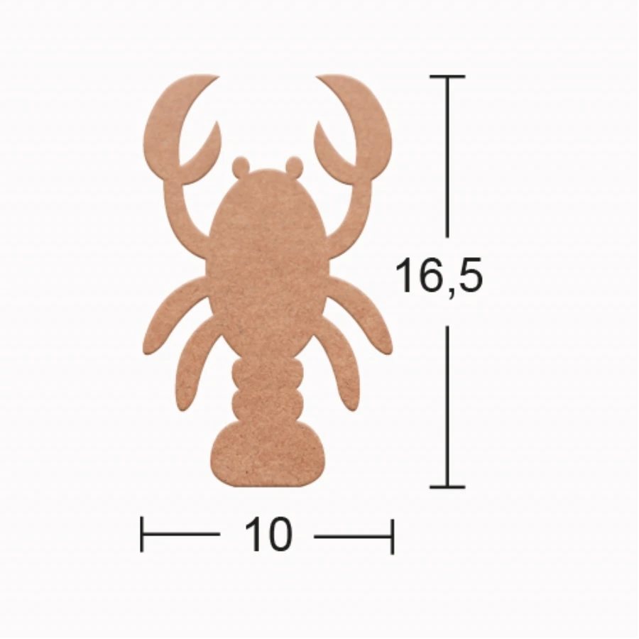 H106 Lobster Trinket, 18mm Figurative Wood Object