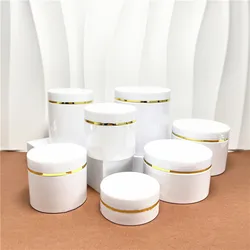 10/30/40pcs 50-500ml PET Plastic Jar With White Lids Screw Container Empty Cosmetic Cream Powder Makeup Storage Jar Pot Bottle