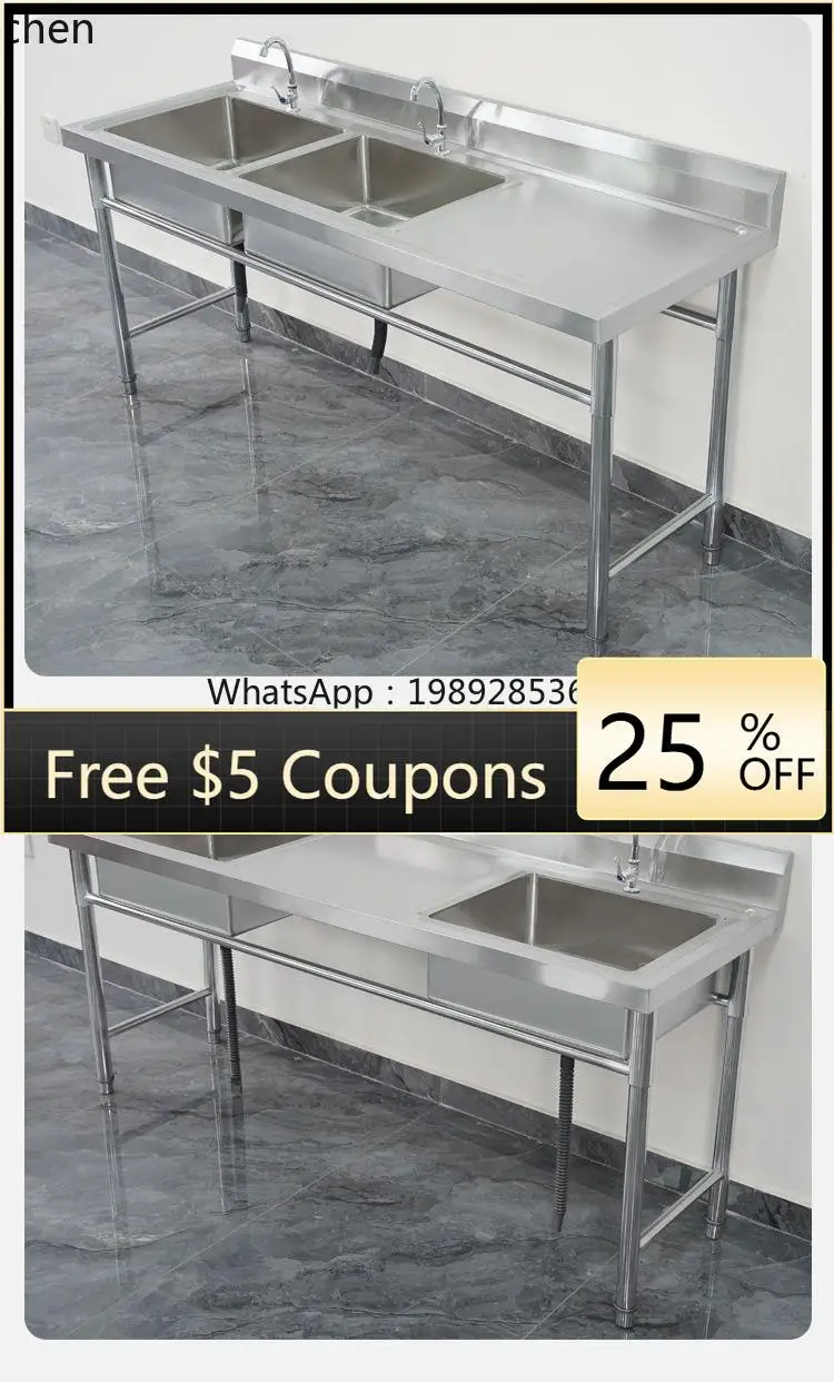 QQ  304 stainless steel sink kitchen sink dishwashing platform vegetable basin laundry sink