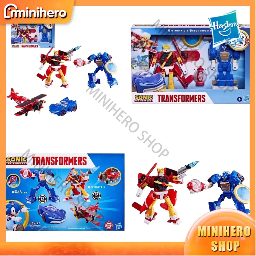 

In Stock Original Hasbro Sonic the Hedgehog Blue Booster Wingtail Super Action Figure Articulated Collectible Model for Adult