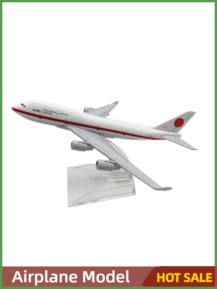 

16CM Alloy solid aircraft model Japanese president Boeing747 Diecast Aviation Plane Collectible Miniature Toys for Boys