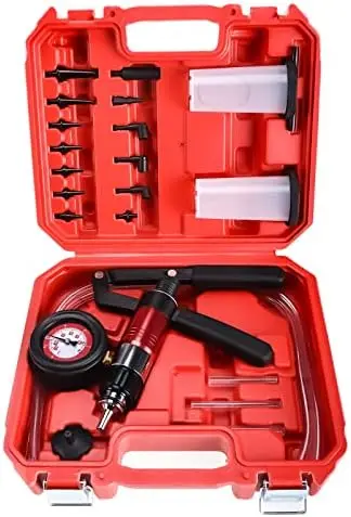 

8MILELAKE 21pcs Vacuum Pump Set for Automotive Brake Bleeder Test Kit with Adapters