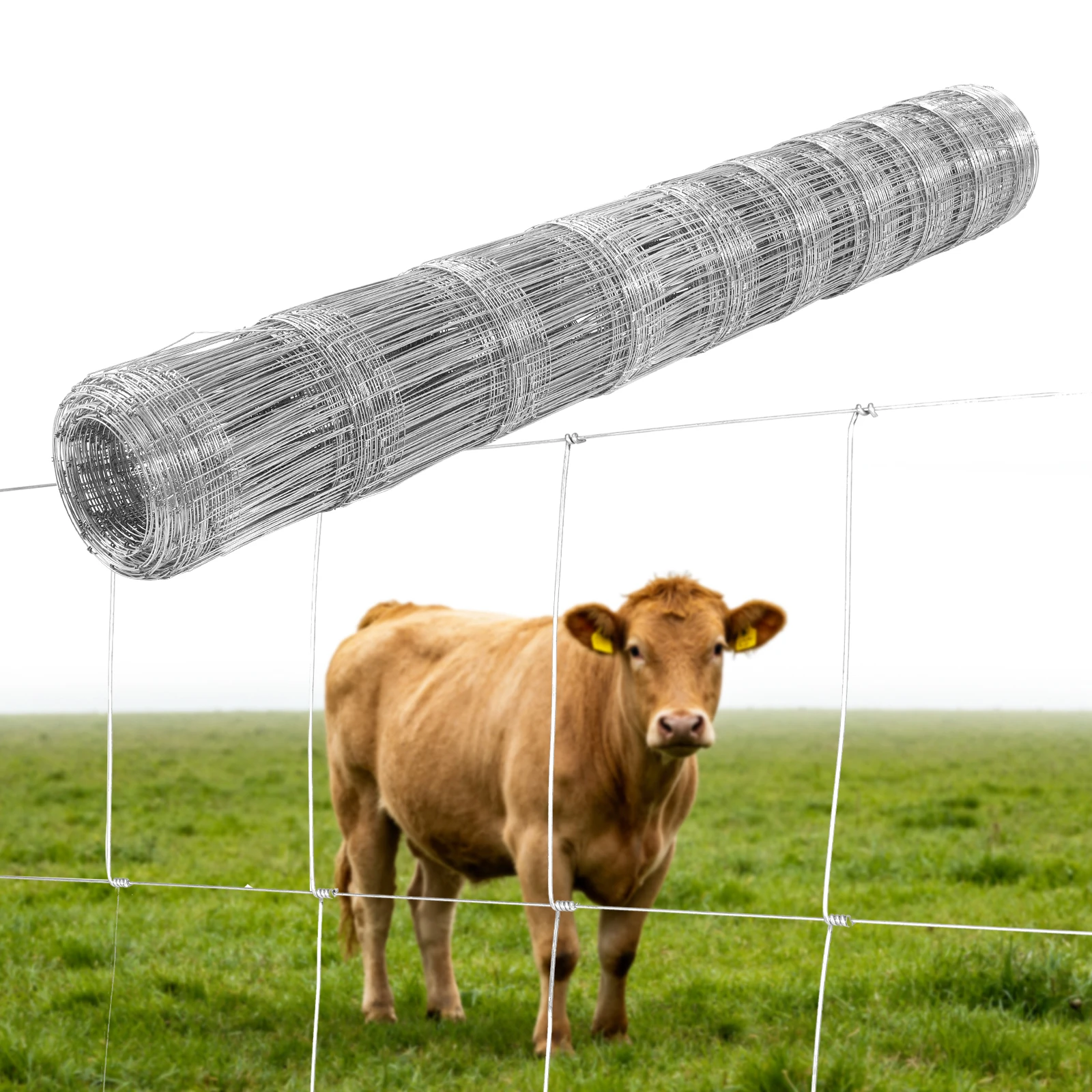 Galvanized Chicken Wire Mesh Roll Heavy Duty Fencing Net for Yard Garden and Animal Protection