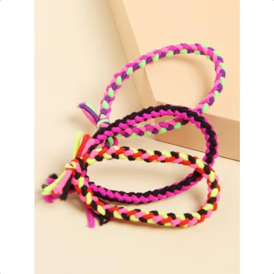 Elastyczne gumki do włosów w warkocze, gumki recepturki, gumki do kucyka, grube i cienkie scrunchies, akcesoria dla kobiet i dziewcząt, losowe kolory