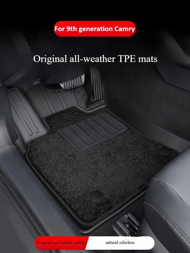 

For 2024 Toyota 9th generation Camry TPE floor mats waterproof tailgate pads car interior modification accessories
