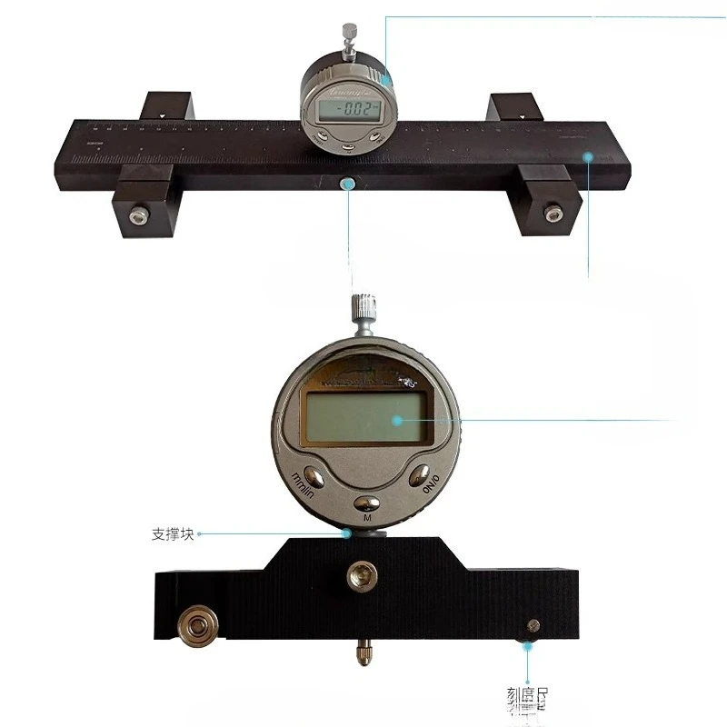 Glass flatness tester, handheld tempered glass level tester, glass bow waveform bending tester