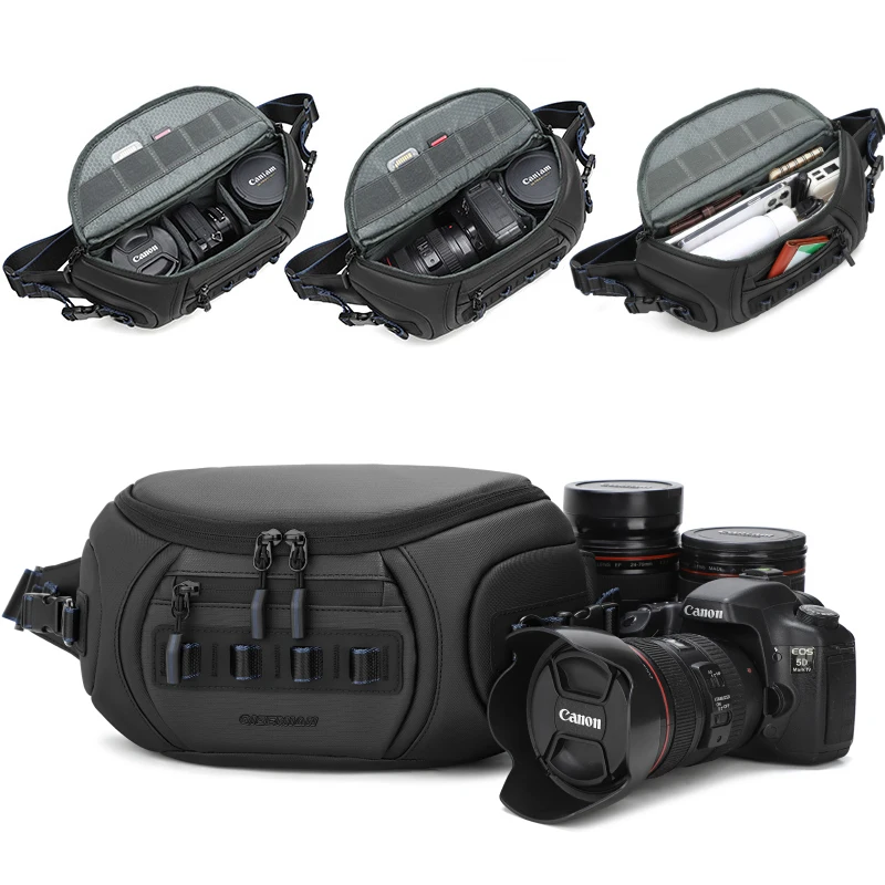 

Waterproof Camera Chest Bag DSLR Shoulder Camera Bag Oxford Sling Camera Backpack for Canon Fujifilm Nikon Sony Cameras