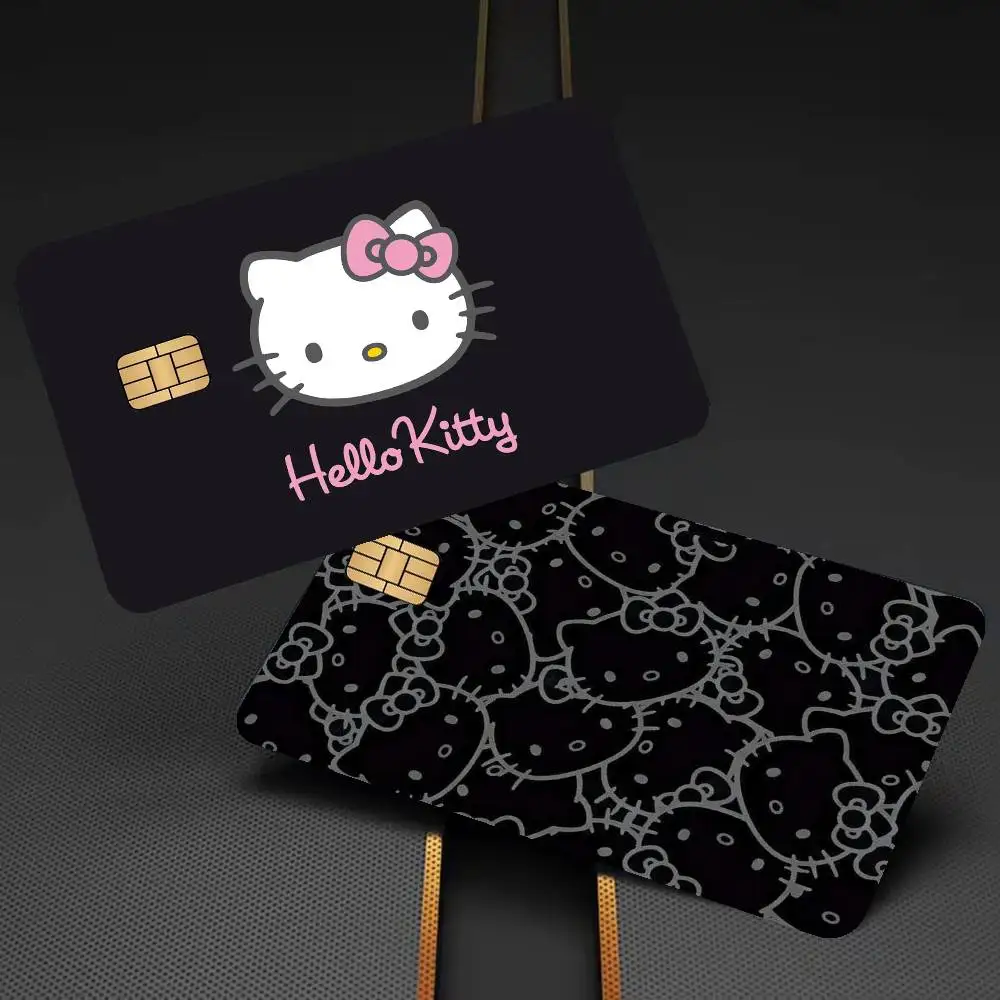 Cute H-Hello K-Kittys Diy Credit Debit Card Sticker Party Sticker Decoration Waterproof Small Chip Card Skin Sticker