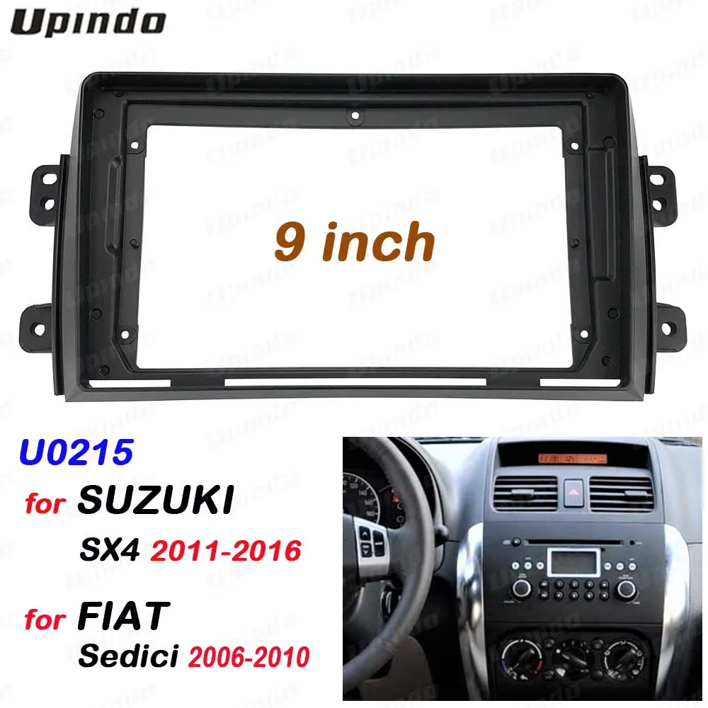 

9 Inch 2 Din Fascia Panel Frame Car Radio Installation for Suzuki SX4 Fiat Sedici 2006-2016 Plastic DVD GPS Mp5 Dash Mount Kit