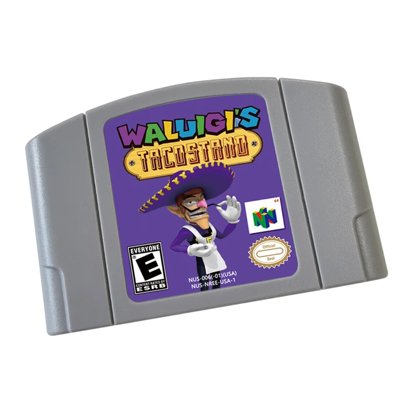 N64 games Cartridge-WaluigiTacoStand HACK _NTSC Version Retro Games reconstructed