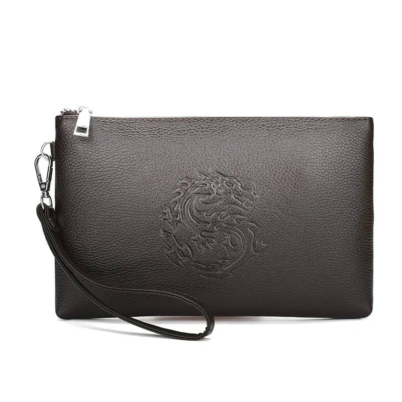 Men's PU Leather Clutch Bag Long Wallet Fashion Business Purse Mobile Cash Holder