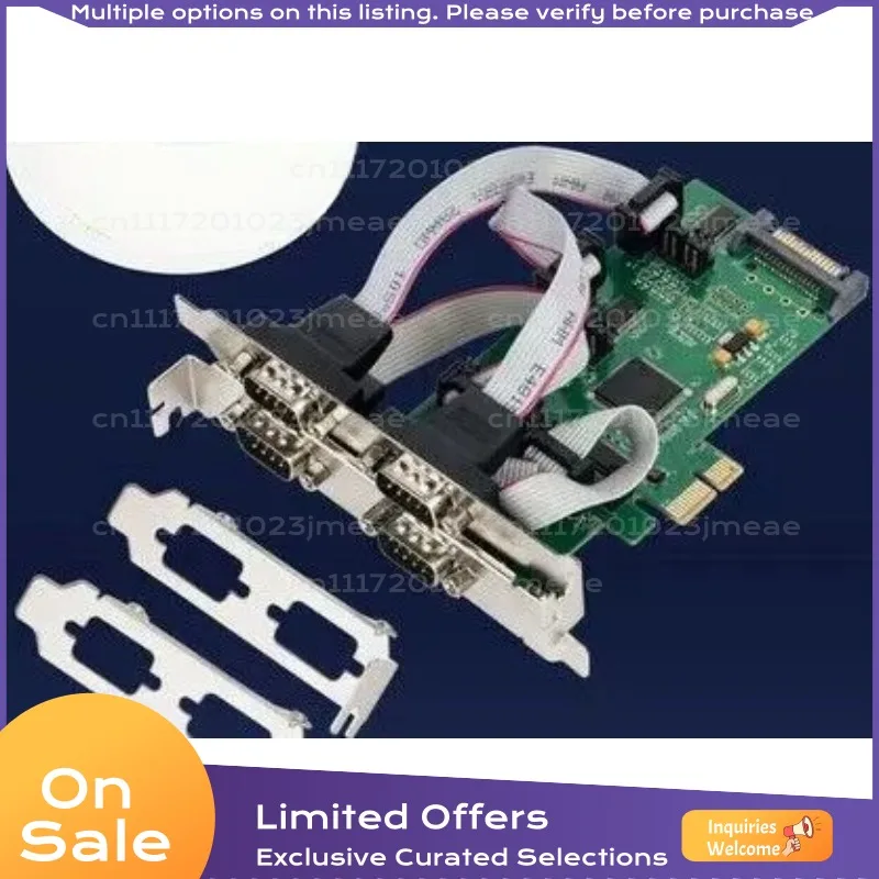 PCIe 4-Port Serial Port Card, 4x COM RS232 Multi Serial Port Expansion Card, PCI Express Communication Adapter for PC