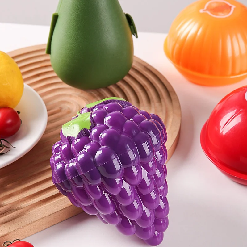 Multipurpose Food Savers Lemon And Onion Shaped Freezer Safe Flip Top Hand Wash Durable Plastic Storage Containers