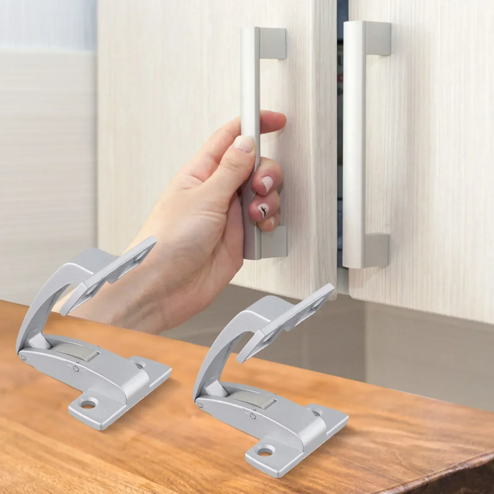 

Folding Cabinet Hardware Folding Door Hinges Silver Folding Hinge Elastic Feature Exceptional Strength For Cabinets