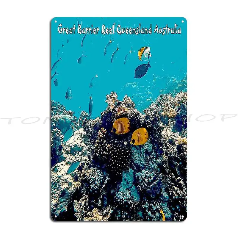 The Great Barrier Reef Australia Travel And Tourism Metal Plaque Poster Party Club Mural Living Room Designer Tin Sign Poster