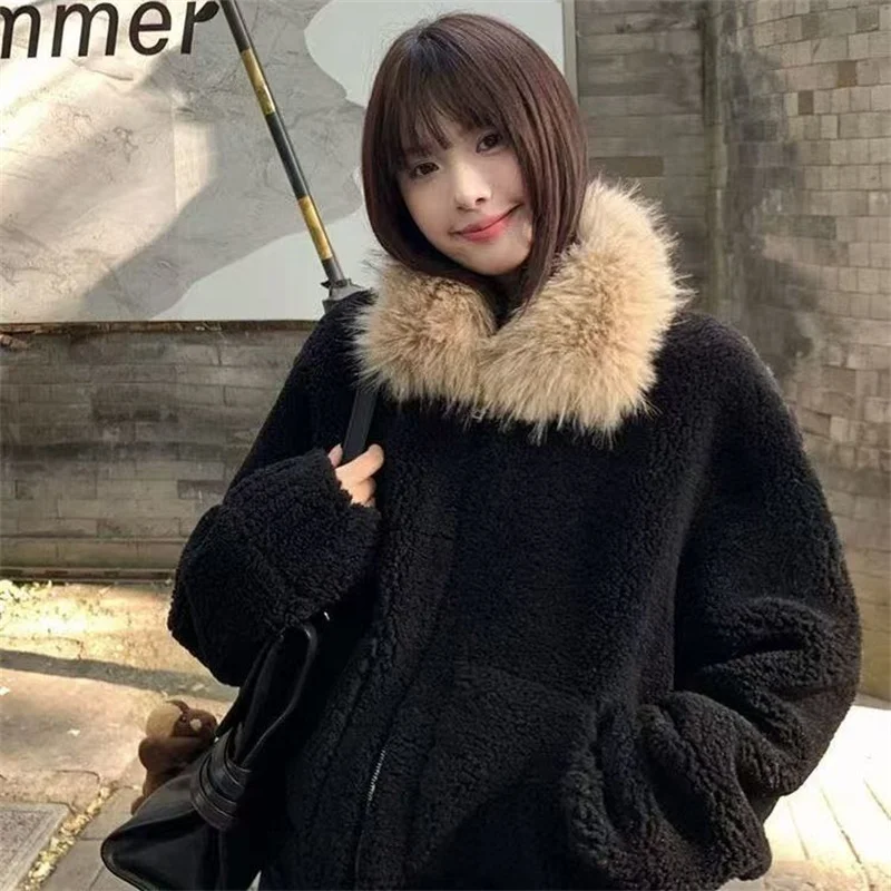 

High-quality Mao Mao Collar Jacket Women 2026 Autumn Winter New Gentle Wind Coat Ladies Korean Outerwear Leisure Zipper Overcoat