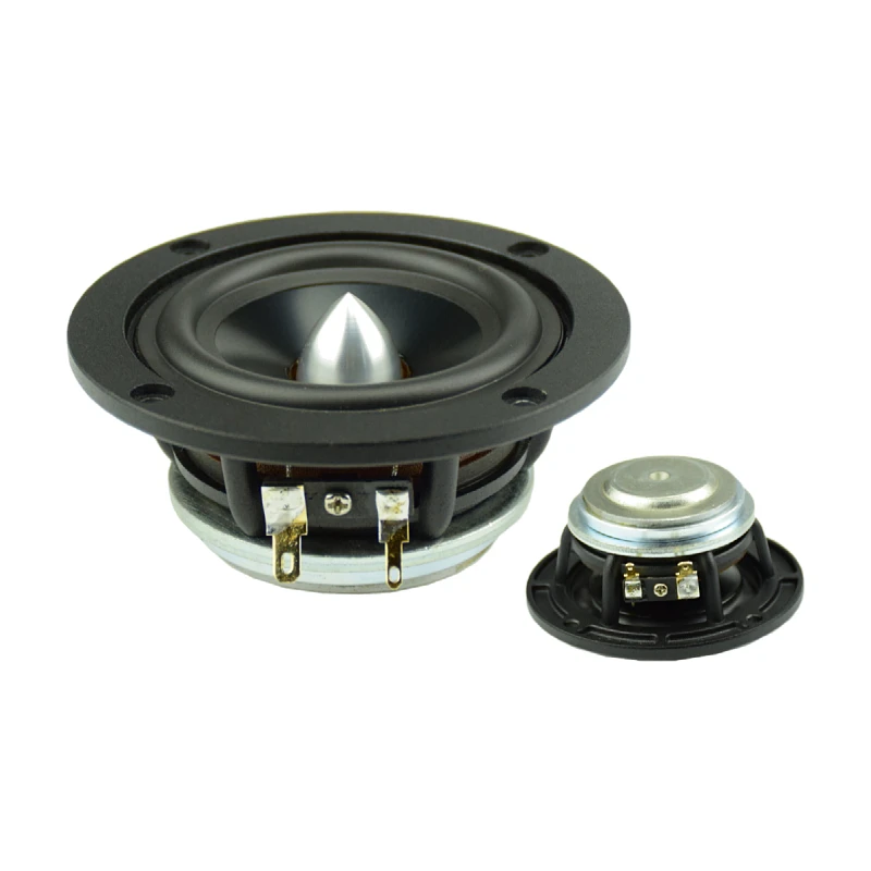 98MM Neodymium magnet Black aluminum basin rubber edge speaker 3.5 Inch RMS power 15W 4Ω/8Ω Full Range Horn Speaker for Car/home