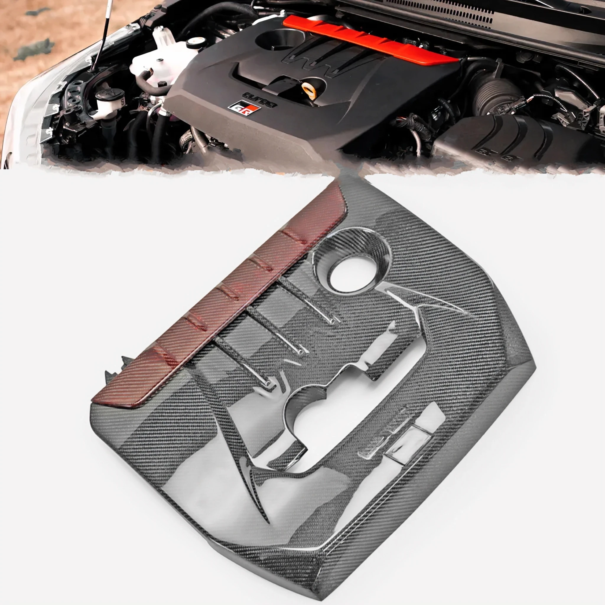 For Toyota Corolla GR OE Type Engine Cover GR Corolla Carbon Engine Cover Engine Hood