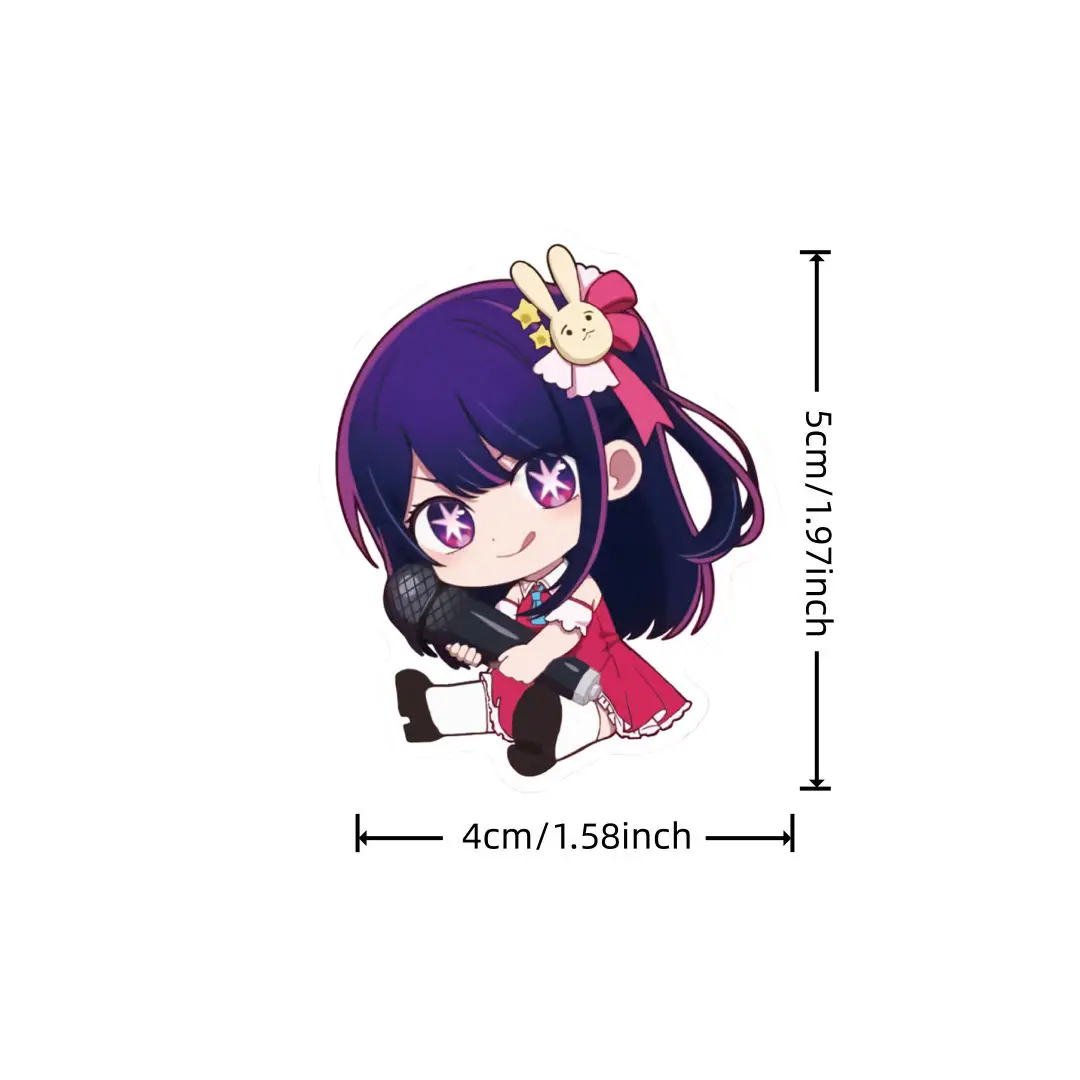 Oshi no Ko Stickers Pack - 50PCS Waterproof Vinyl Decals for Water Bottles, Laptops & Luggage, Perfect Gift for Anime Fans