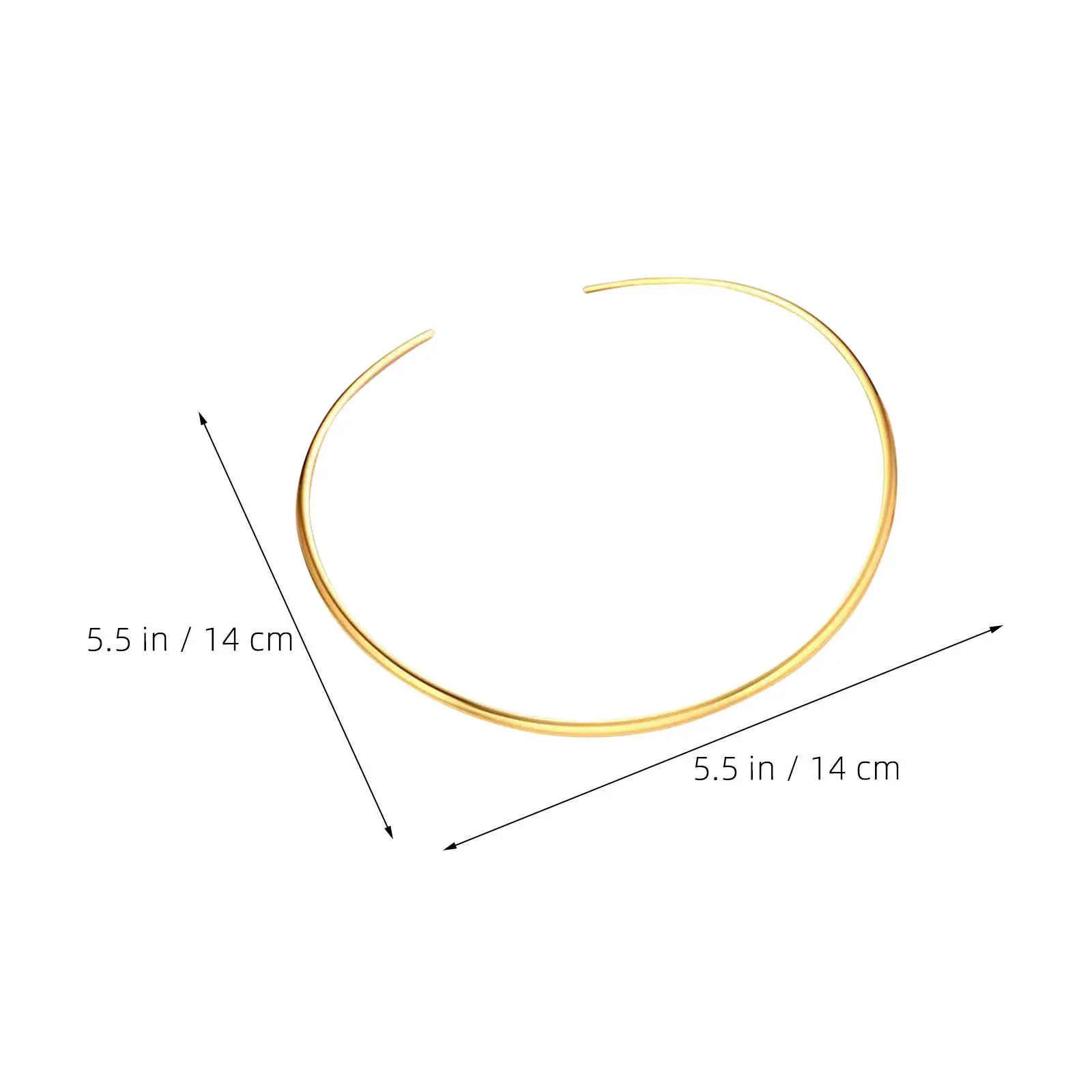 Round Gold Choker Collar Necklace Women Neck Necklaces Chokers Necklaces Chain Jewelry Woman Simple Choker Decorations Gifts