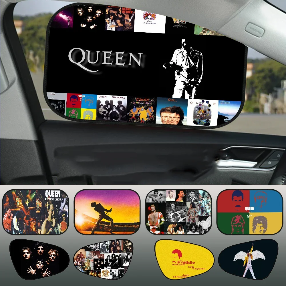 Freddie Mercury Queen Band 1PCS Window Sunshade Cover For Kids Universal Car Foldable Car Sun Shade Cover Protect Curtain Side