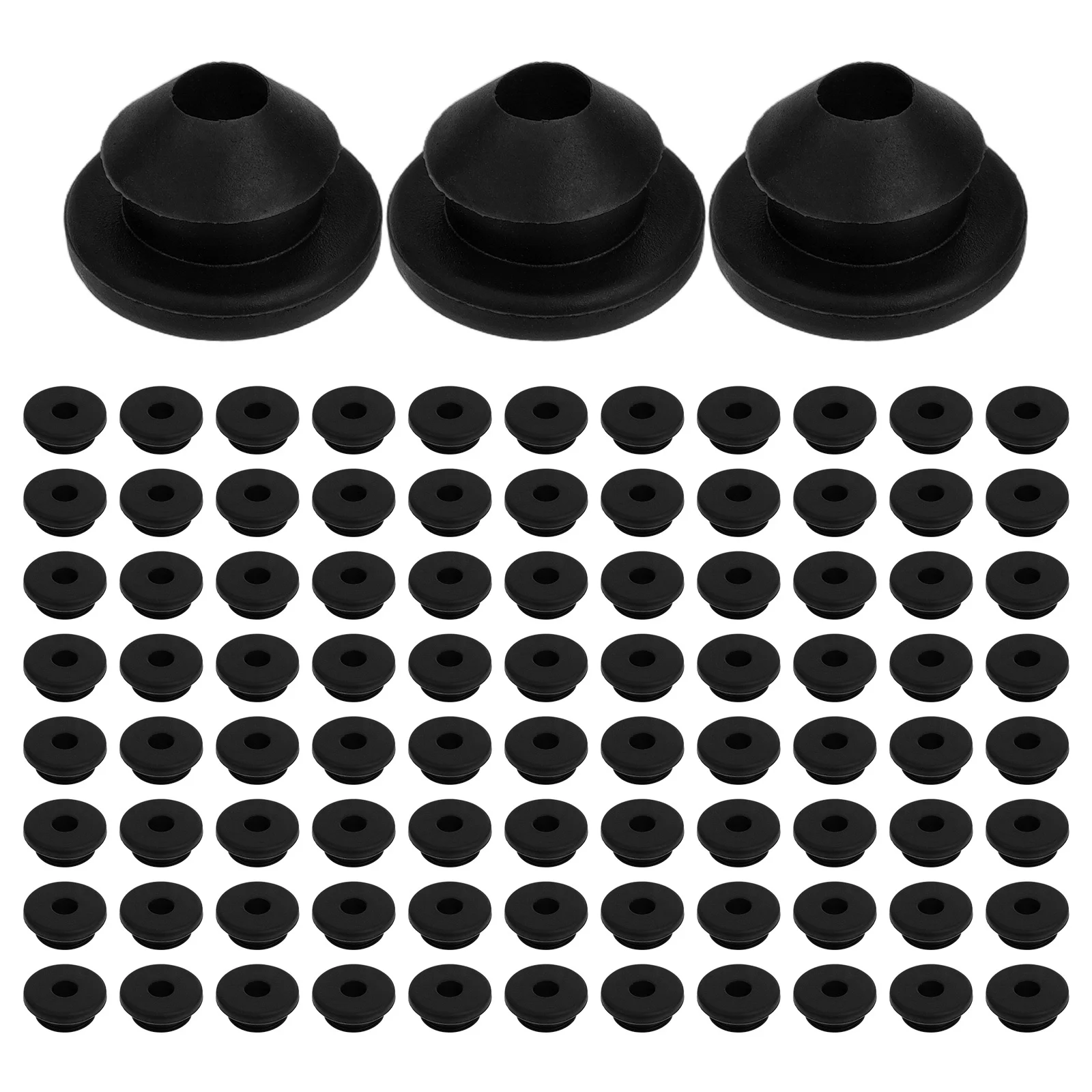 

100pcs Cable Grommets Rubber 5.2Mm Hole Black Waterproof For Metal Posts Uv Resistant Deck Railing Hardware Cord Retainer Sleeve