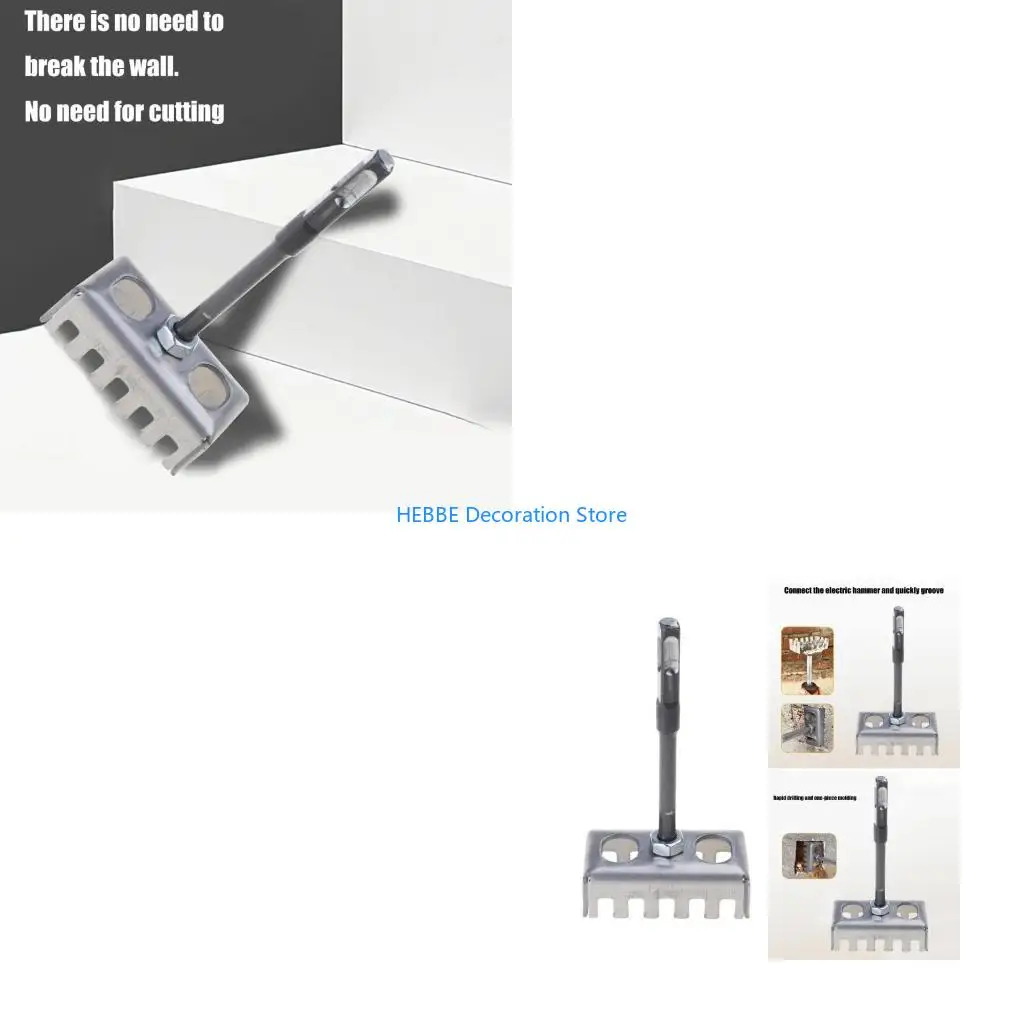 B0KC Multipurpose Electrician's Square Hole Cutter Tool For Junction Box Installation Drywalls High Strength Steel