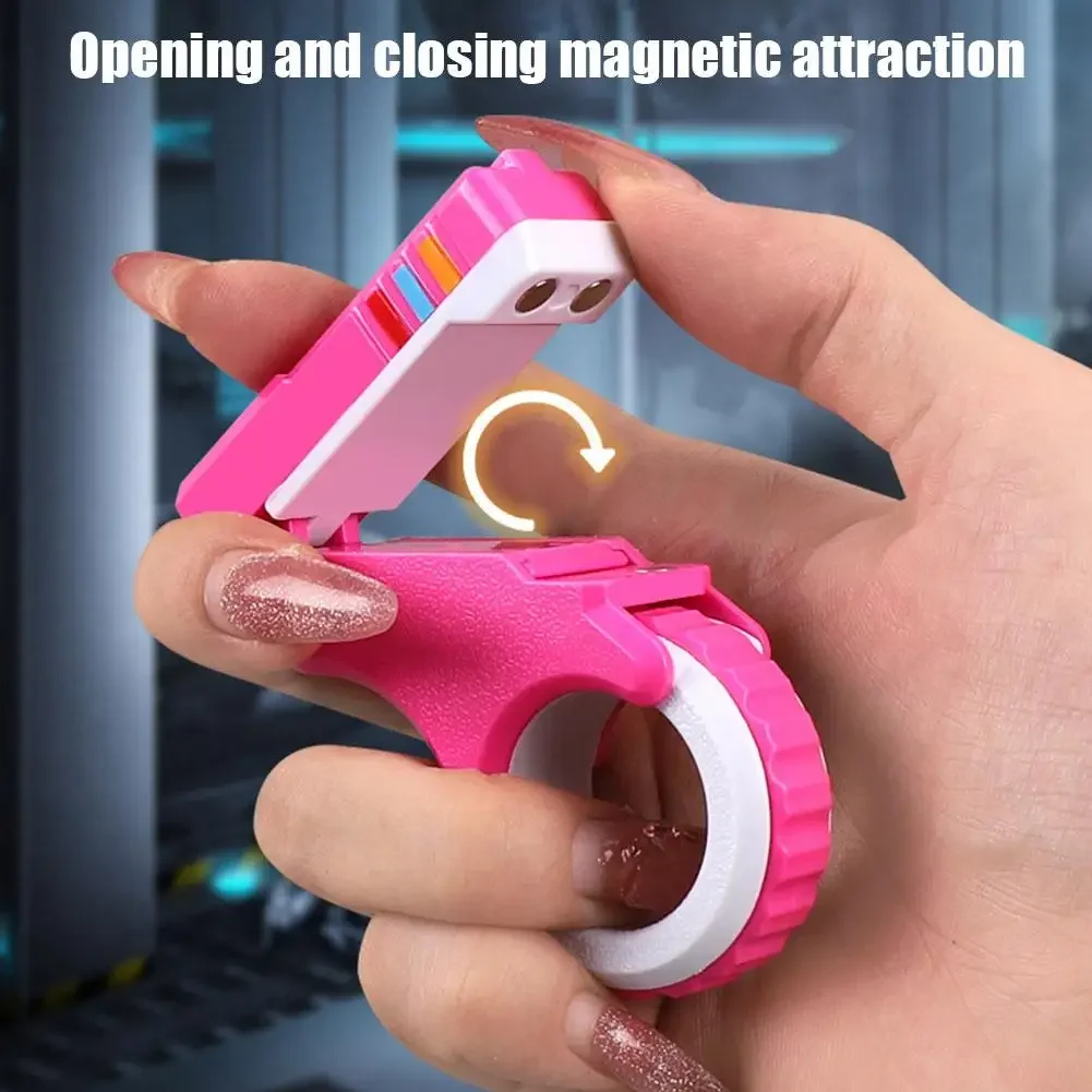 ROTARY Finger Sliders Fidget ของเล่นสํานักงานความดันบรรเทา Slider RATCHET Finger Fidget 3D พิมพ์ Fidegt ToysFingertip Textured