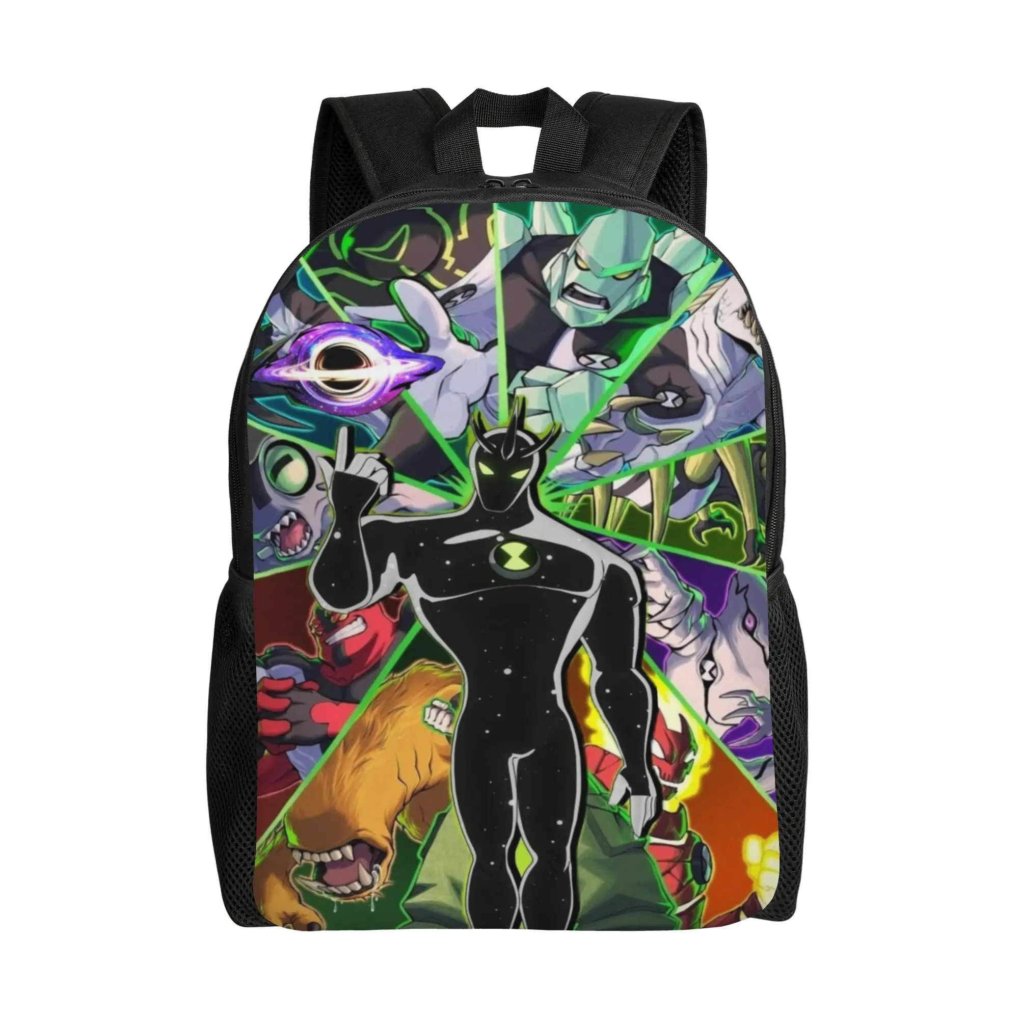 Back to school season Alien Shadow Figure Art  Knapsack Ben 10 High School Students Super Quality Backpack