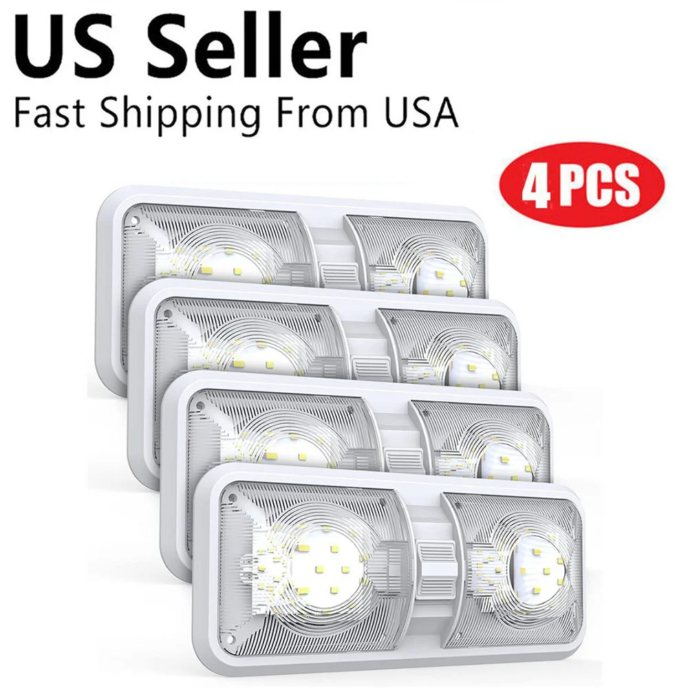 

4PCS 12V Led RV Ceiling Dome Light RV Interior Lighting for Trailer Camper Boat