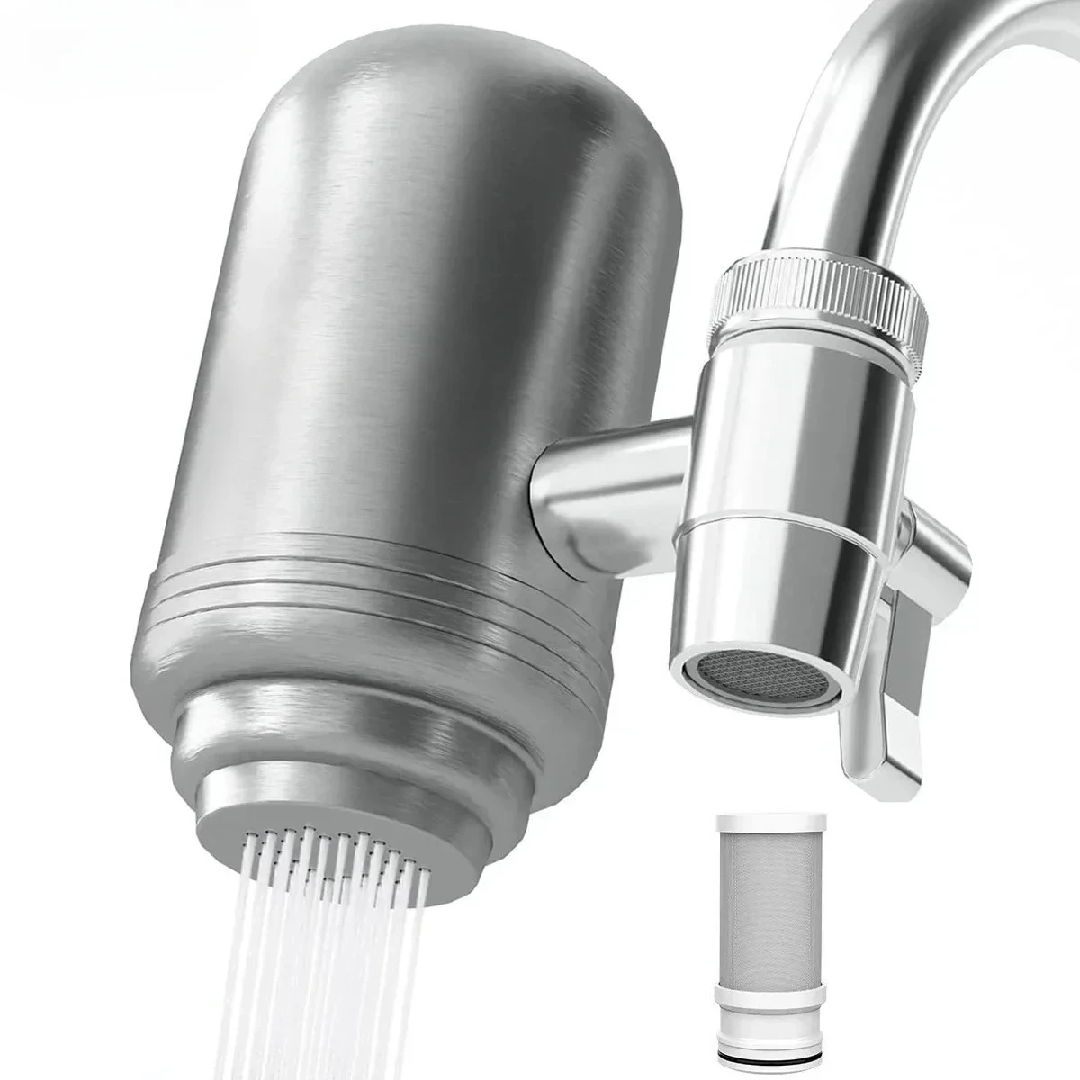 نظام تنقية فلتر مياه الصنبور من الفولاذ المقاوم للصدأ، معتمد من NSF يقلل من الرصاص والكلور والطعم السيئ للمطبخ