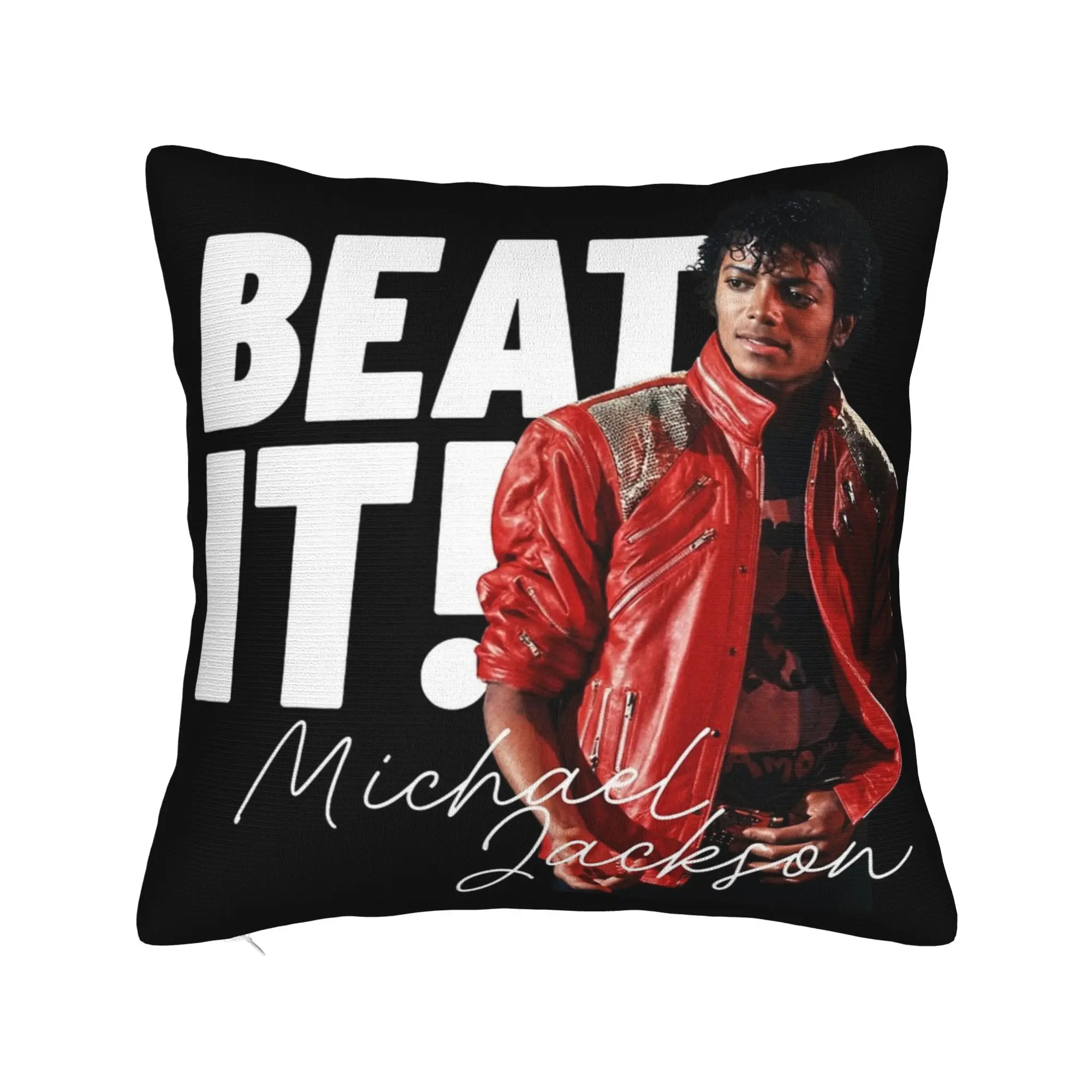 MJ Michael Jackson Pillowcase Printing Fabric Cushion Cover Decorative  Pillow Case Cover Home Zipper 18''