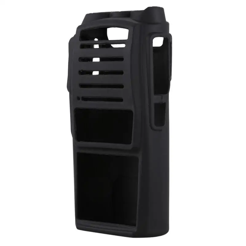 UV-82 Rubber Soft Case UV82 Walkie Talkie Black Silicone Cover Dustproof Wear Resistant Black Baofeng Radio Case Accessories