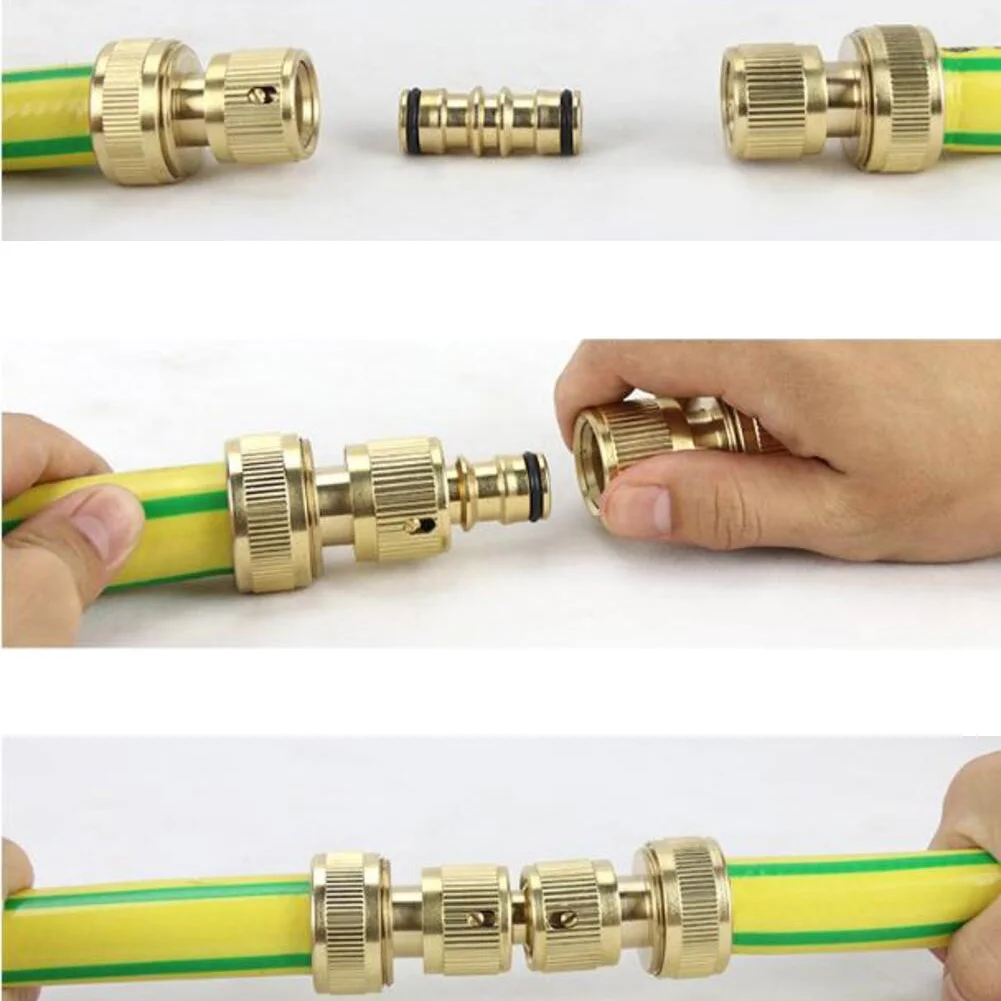 Bidirectional Water Pipe Fittings Actuator Copper Quick Connector Hard-wearing Material Maintenance-friendly Connector