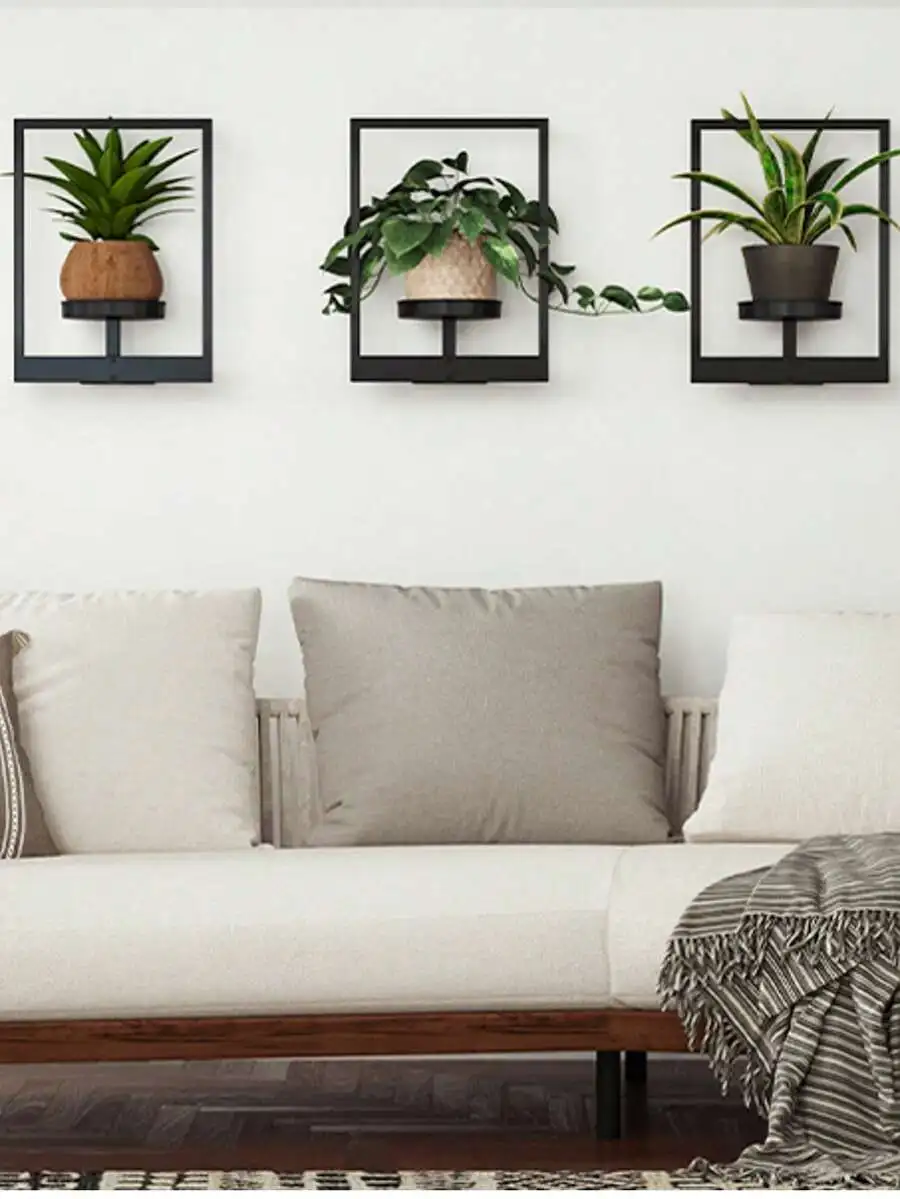 Hanging Planters For Indoor Plants Wall Decor Living Room Plant Stand Indoor Wall Planters Plant Hanger Window Plant Shelves 3 P